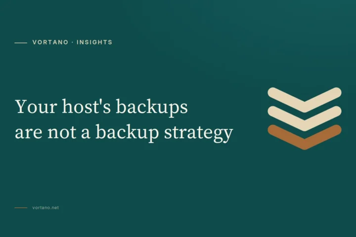 Your host's backups are not a backup strategy